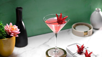 Image of How to Make a Hibiscus Cosmopolitan With Box on the Rocks