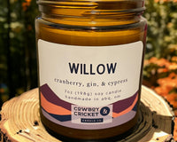 Willow Soy Candles and Melts - Cranberry, Gin, & Cypress - Taylor Swift Inspired