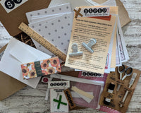 Torn Paper Art Craft Box with Tool Kit