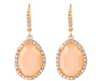 Classy Peach Dangly Earrings