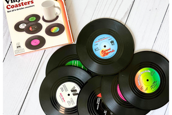 Retro Vinyl Coasters