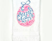 Happy Easter Embroidered Towel