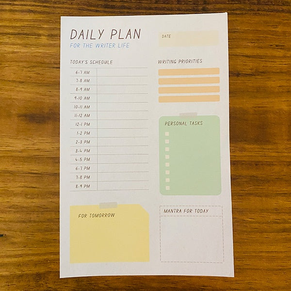 Writer's Daily Planner Notepad