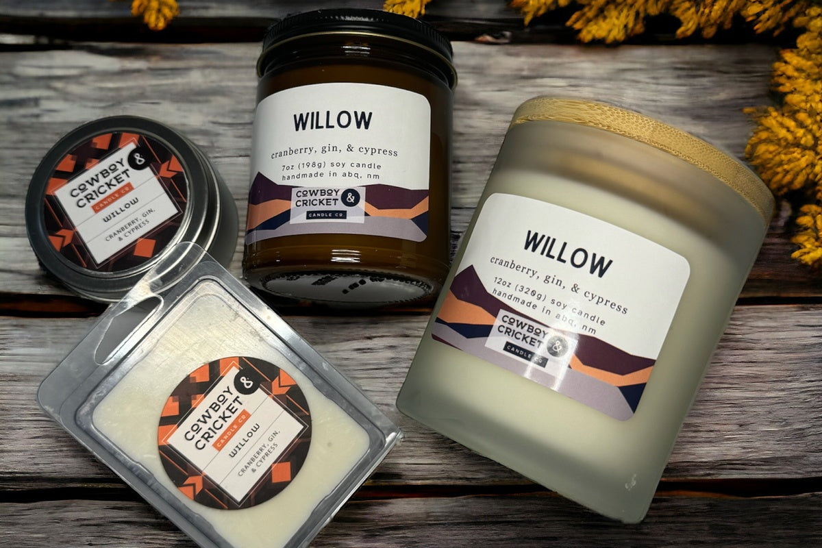 Willow Soy Candles and Melts - Cranberry, Gin, & Cypress - Taylor Swift Inspired