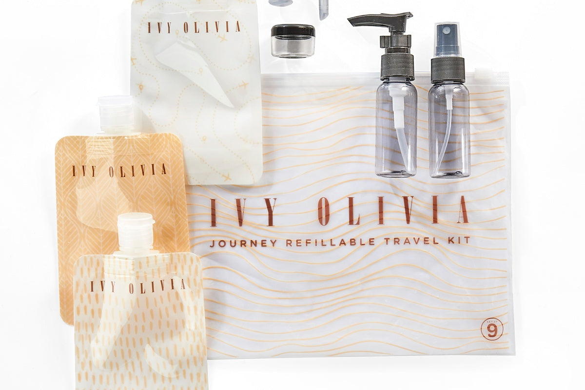 Ivy Olivia Journey 9-Piece Refillable Travel Kit