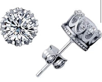 ROYAL ♡  925 Sterling Silver AAA Cubic Zirconia Diamond Stud Earrings