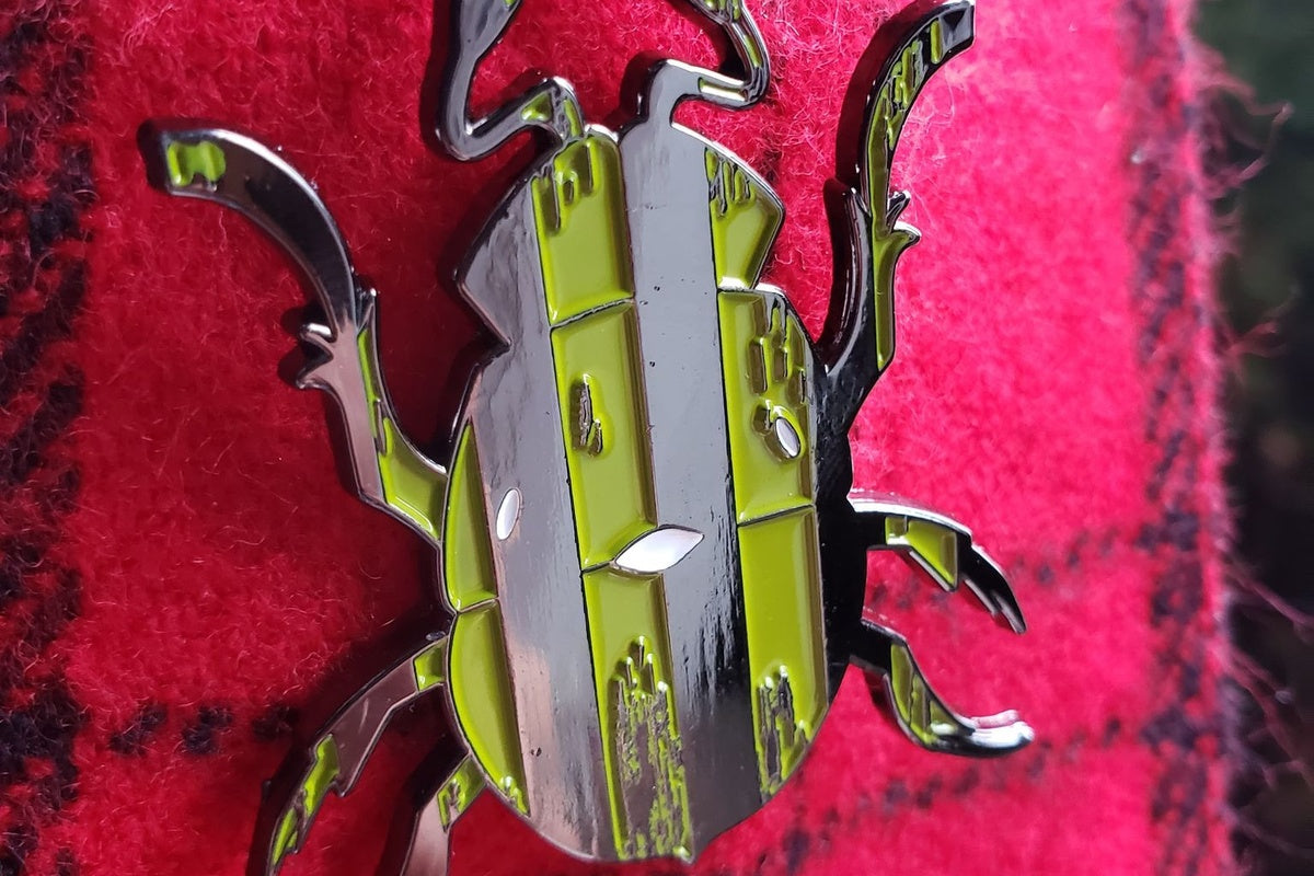 Beetlejuice-inspired Enamel Pin