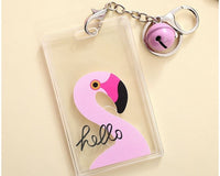 Plastic Plaque + Bell Keychain