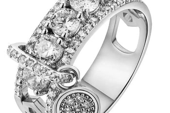 CHARM Statement Cubic Zirconia Ring