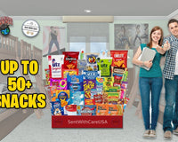 Snack Box for Students - College Snack Gift Box | Back to School Snack Basket & Candy Box (50+ Snacks)