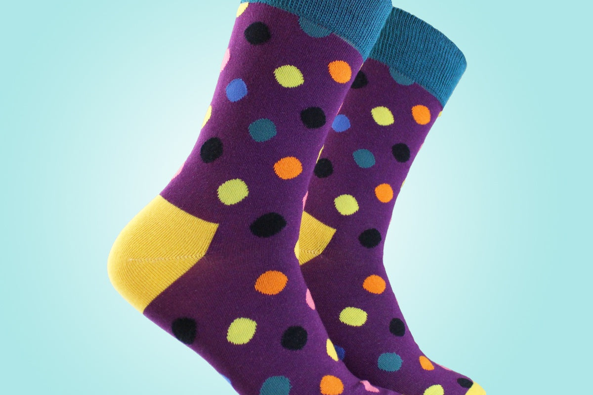 Violet Polka Sock - Women's