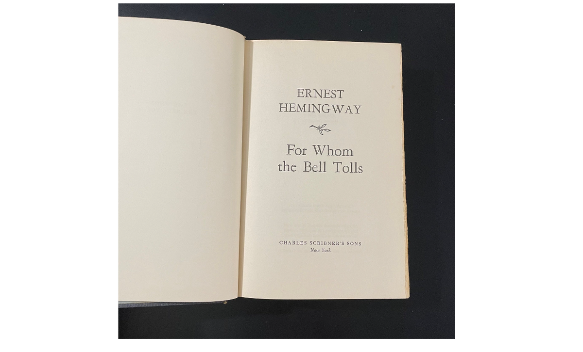 For Whom the Bell Tolls by Ernest Hemingway Classic War Book