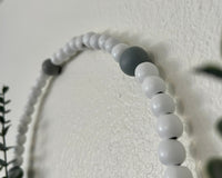 Farmhouse white Wall Rosary 10”