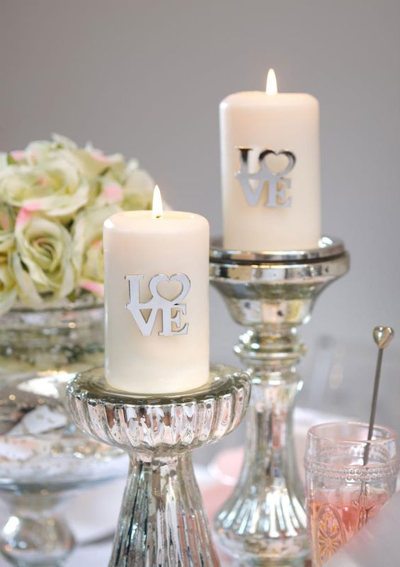 'Love Words' Pillar Candle Pins