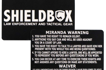 Metal Miranda Warning Card