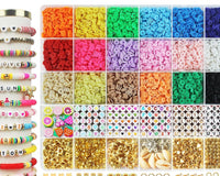 5100 Clay Beads Bracelet Making Kit, Flat Preppy Beads for Friendship Jewelry Making,Polymer Heishi Beads with Charms Gifts for Teen Girls Crafts for Girls Ages 8-12