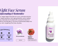 Saffron Goji Berry Night Face Serum | RESTORATIVE & RADIANCE - $40 in Retail.