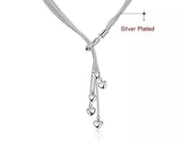 LOVE 925 Sterling Silver Lariat Layered Necklace