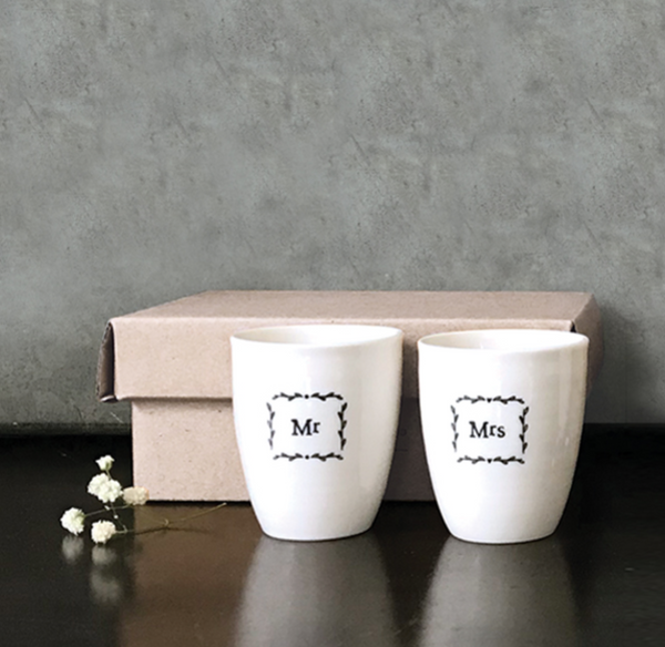 "Mr & Mrs" Egg Cup Set