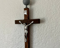 Farmhouse white Wall Rosary 10”