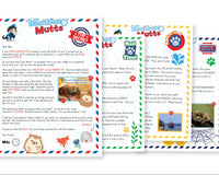 Special Edition Mailbox Mutts Gift Set – Plush Toy Playset with 3 Months of Real Mail (12 Weekly Letters!)