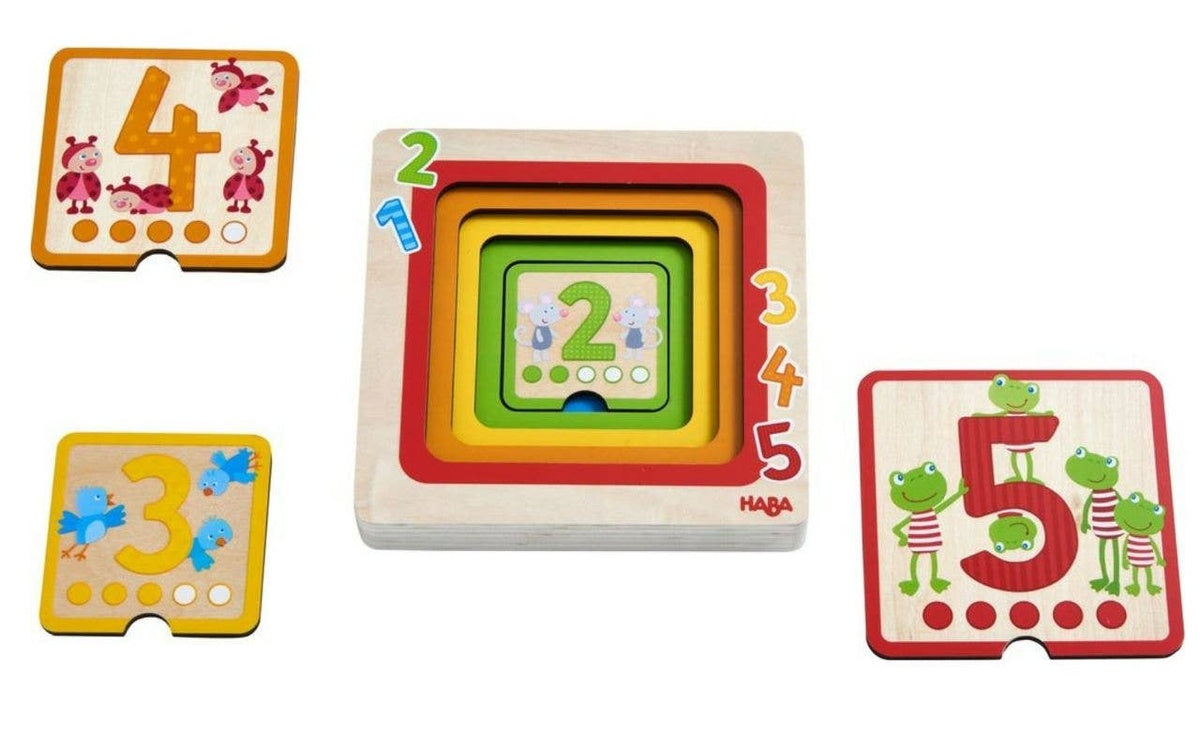 Haba 5-in-1 Wooden Counting Puzzle