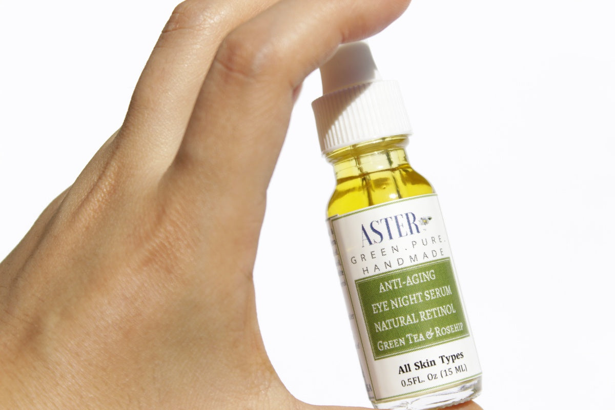 Full size Anti-Aging Nourishing Night Eye Serum | Green Tea & Rosehip | Natural Retinol - $35 VALUE in Retail!