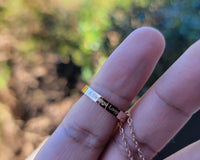 A Strange Loop Broadway Musical inspired engraved Necklace - Inner White Girl - Rose Gold Ring on Chain