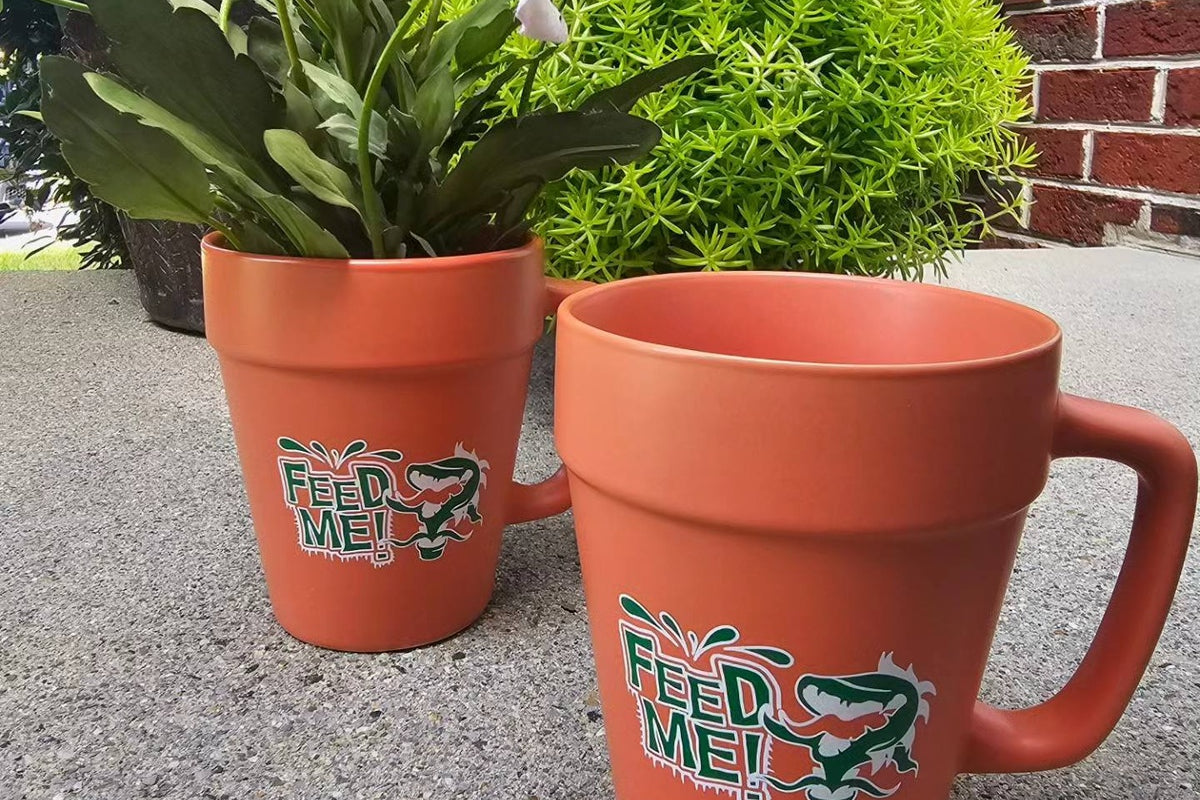 Little Shop of Horrors inspired Mug - Don't Feed The Plants Terra Cotta Pot