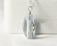 Glass-Encased Dried Flower Necklace