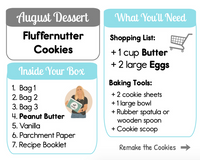 SOLD OUT: Fluffernutter Cookies: 1-Time Baking Kit (contains Peanut Butter)