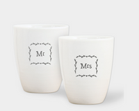 "Mr & Mrs" Egg Cup Set