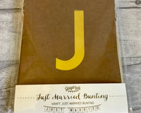 'Just Married' Gold Foiled Bunting