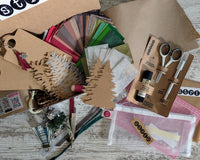 Torn Paper Art Craft Box with Tool Kit