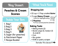 SOLD OUT: Peaches & Cream Scones: 1-Time Baking Kit