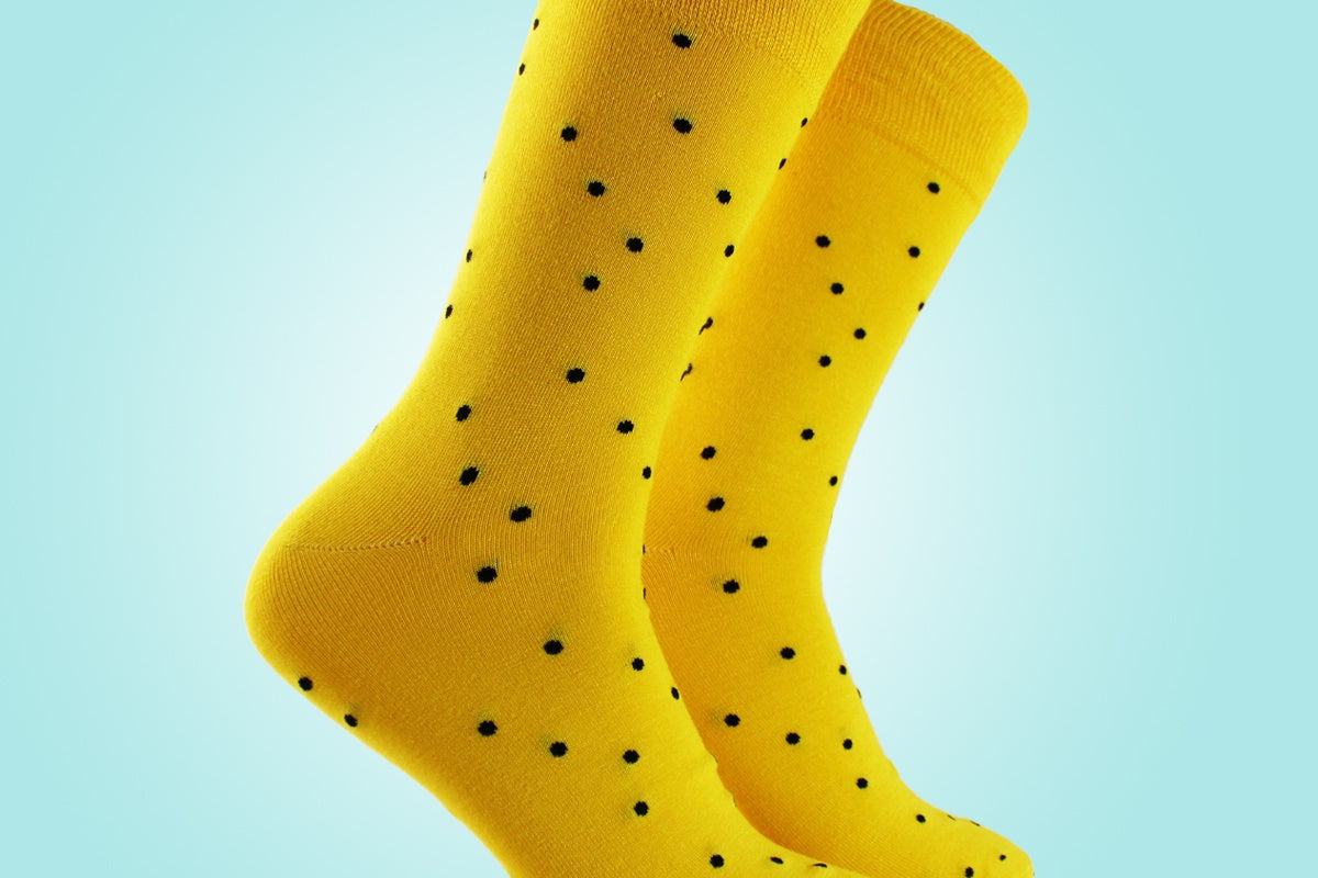 Yellow Dotty Sock - Women's