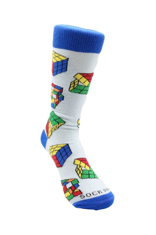 Fun Puzzle Cube Socks from the Sock Panda (Tween Sized)