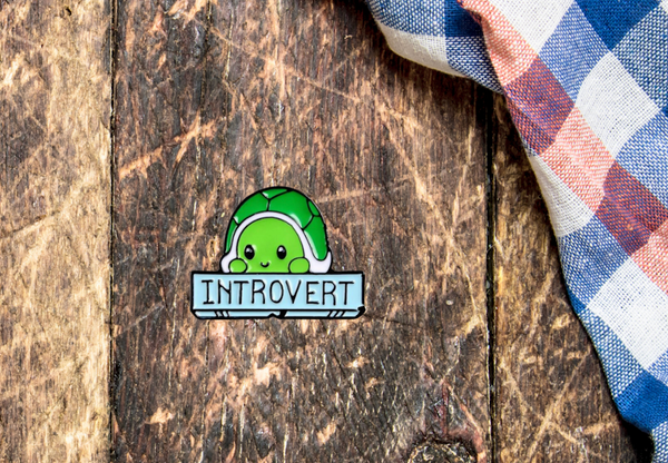 Introvert Turtle Pin