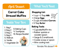 SOLD OUT: Carrot Cake Streusel Muffins: 1-Time Baking Kit