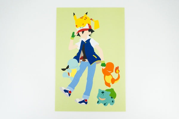 Ash & Pokemon Postcard