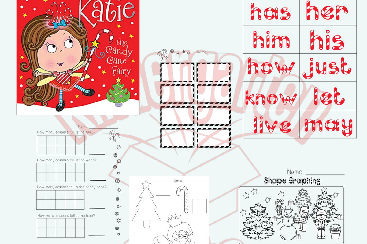 Candy Cane Math and Literacy Centers (Digital Add On)