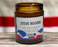 Steve Rogers Soy Candles and Melts - Clean Linen & Apple Pie - Superhero Inspired