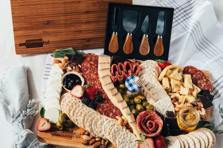 Charcuterie Kit + Handcrafted Wooden Board Bundles