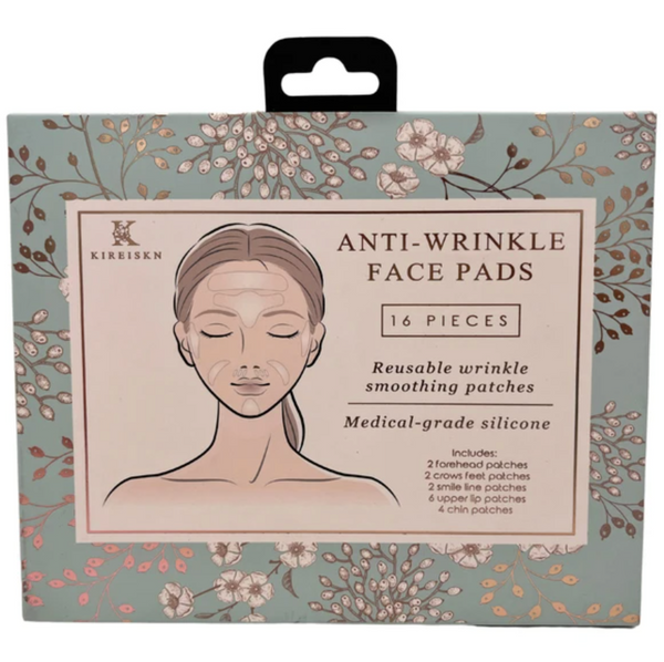 Kireiskn 16 Piece Reusable Medical Grade Silicone Anti Wrinkle Face Patches Set