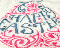 Happy Easter Embroidered Towel