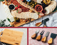 Charcuterie Kit + Handcrafted Wooden Board Bundles