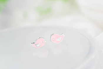 Sterling Silver Dainty Bird Studs