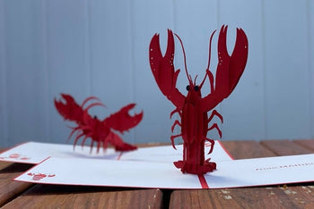 Maine 3D Lobster Card