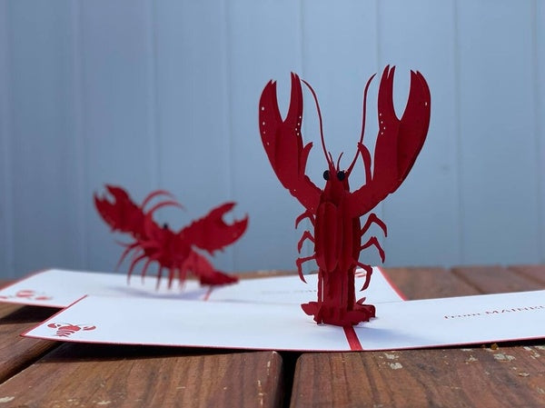 Maine 3D Lobster Card