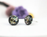 Handmade Resin & Sea Shell Bits Stud Earrings